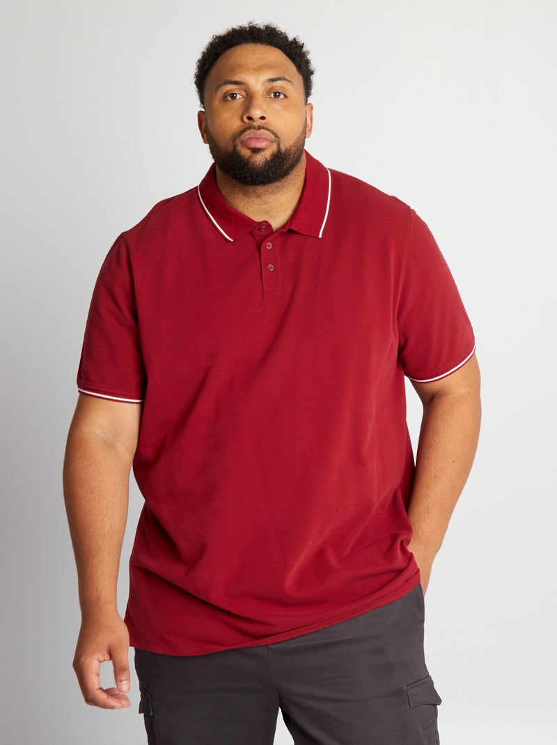 Polo in cotone ROSSO - Kiabi