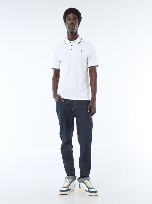 Polo in cotone tinta unita da uomo con colletto classico - Kiabi
