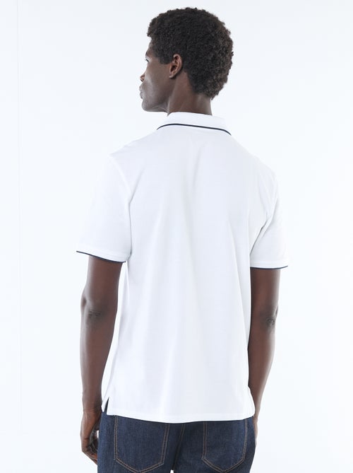 Polo in cotone tinta unita da uomo con colletto classico - Kiabi
