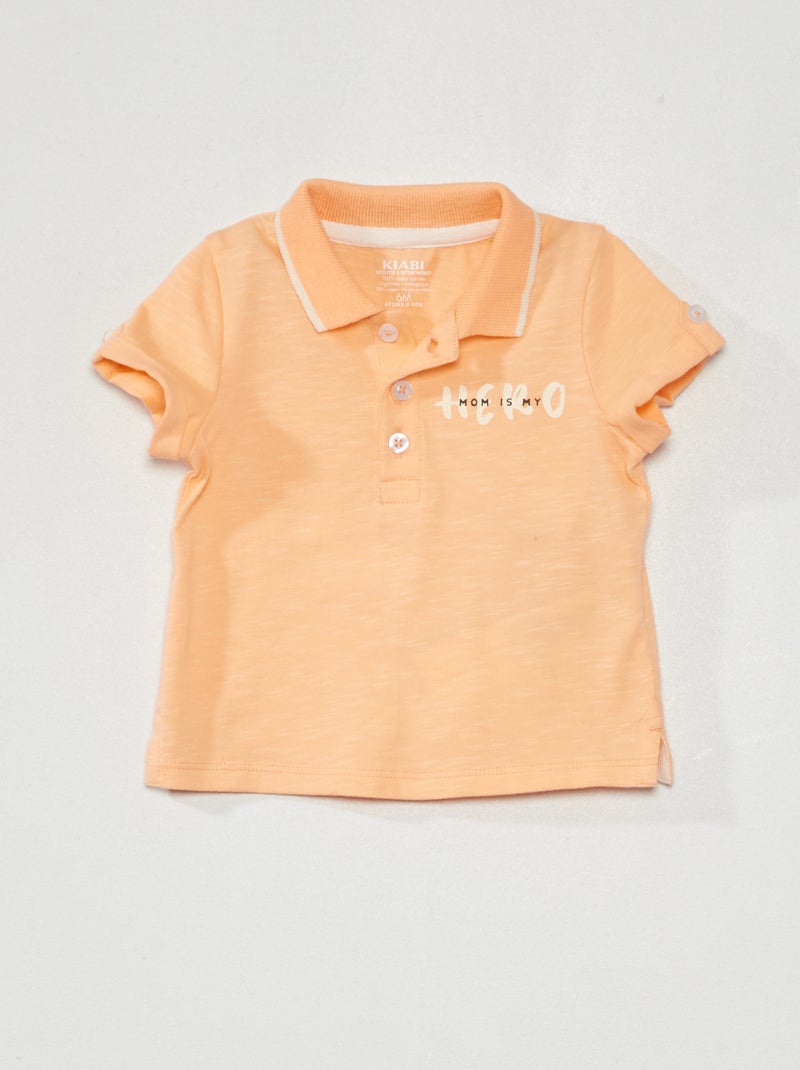 Polo in jersey ARANCIONE - Kiabi