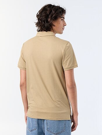 Polo in jersey con colletto abbottonato