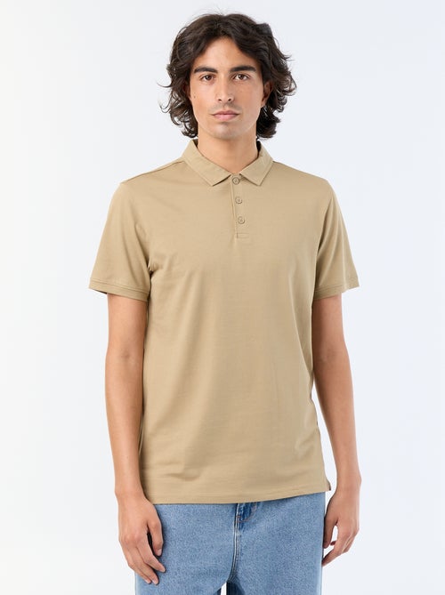 Polo in jersey con colletto abbottonato - Kiabi