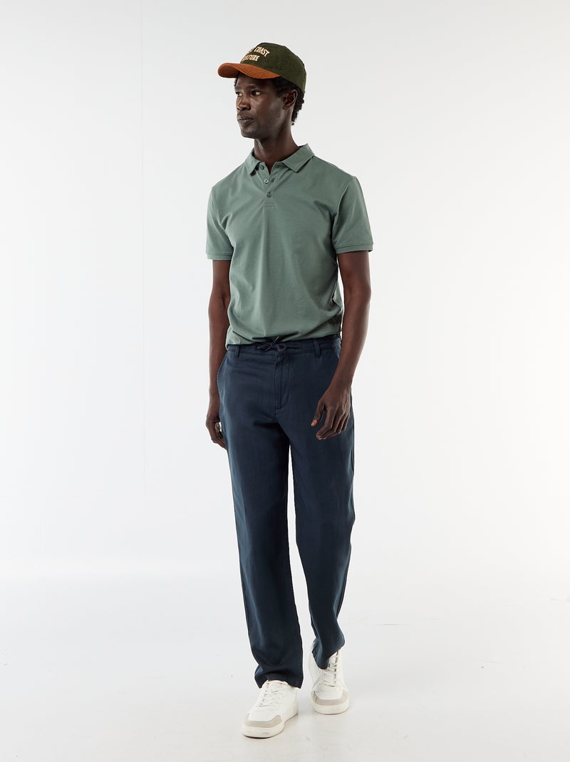Polo in jersey con colletto abbottonato Verde - Kiabi