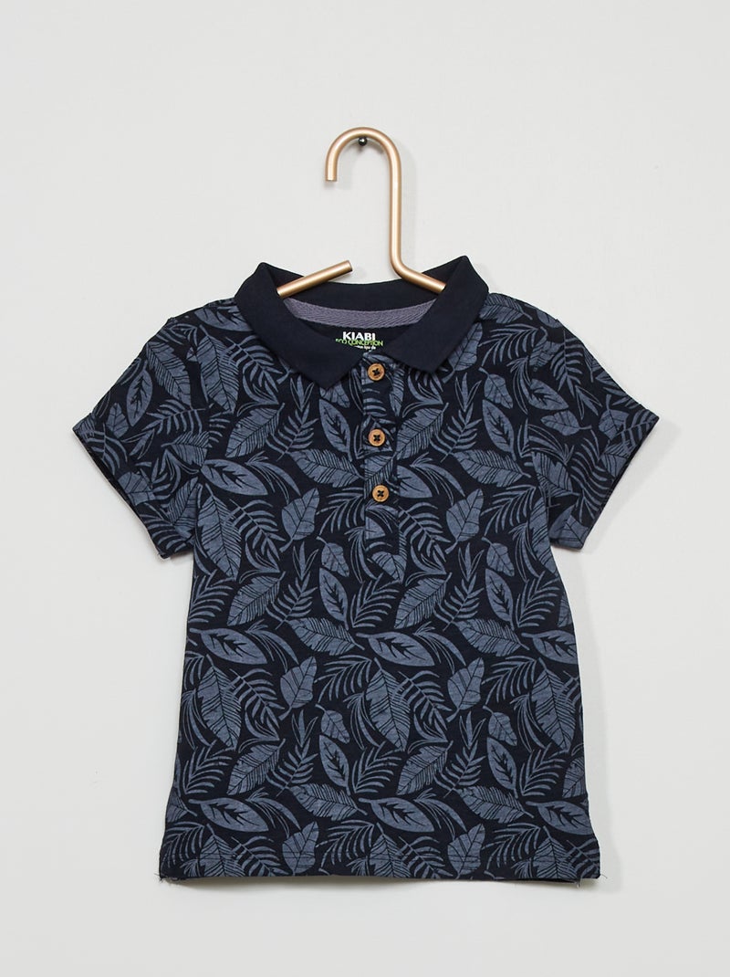 Polo in jersey con motivo BLU - Kiabi