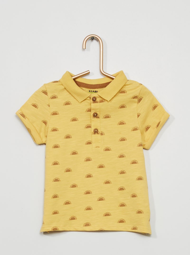 Polo in jersey con motivo GIALLO - Kiabi