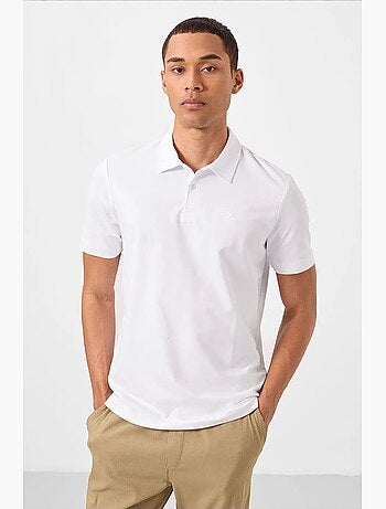 Polo in jersey di cotone misto da uomo tommy