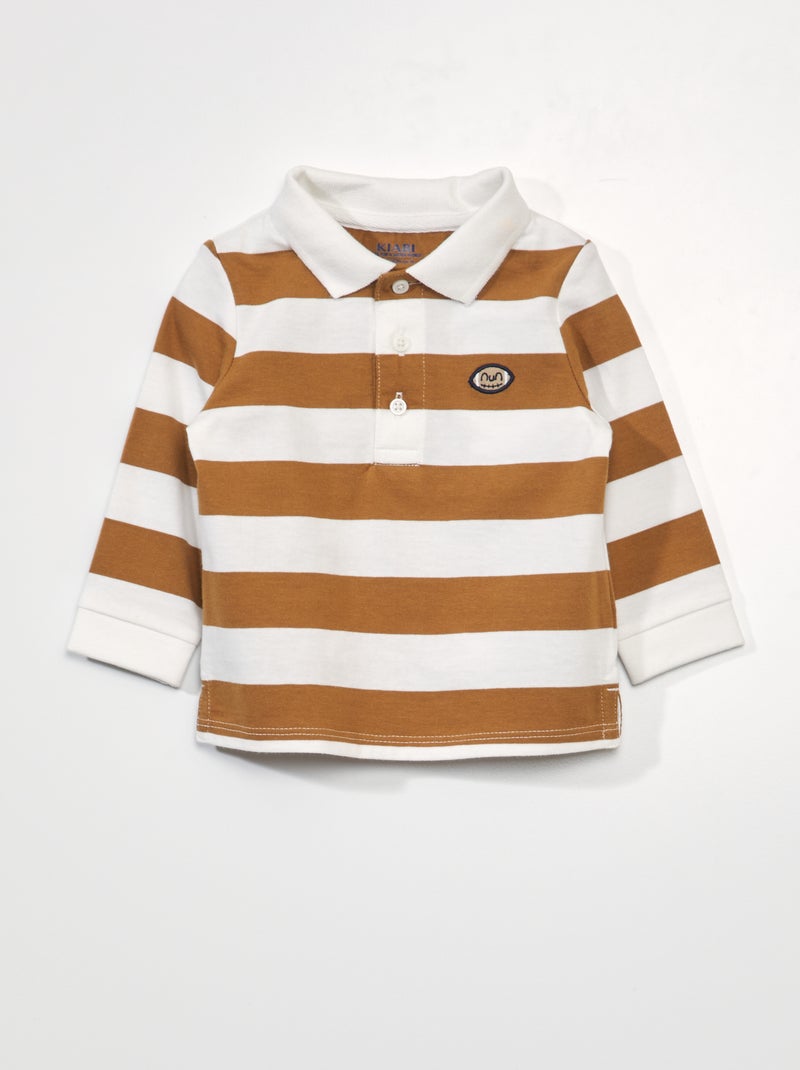 Polo in jersey MARRONE - Kiabi
