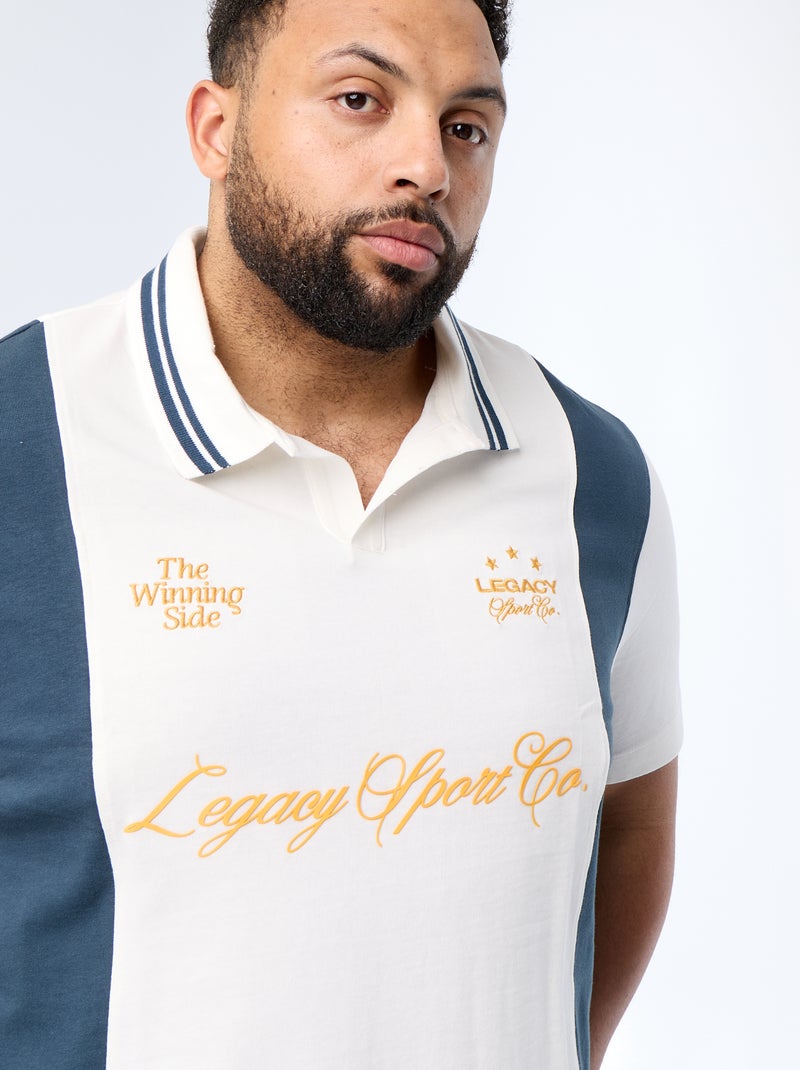 Polo in jersey stampato Beige - Kiabi