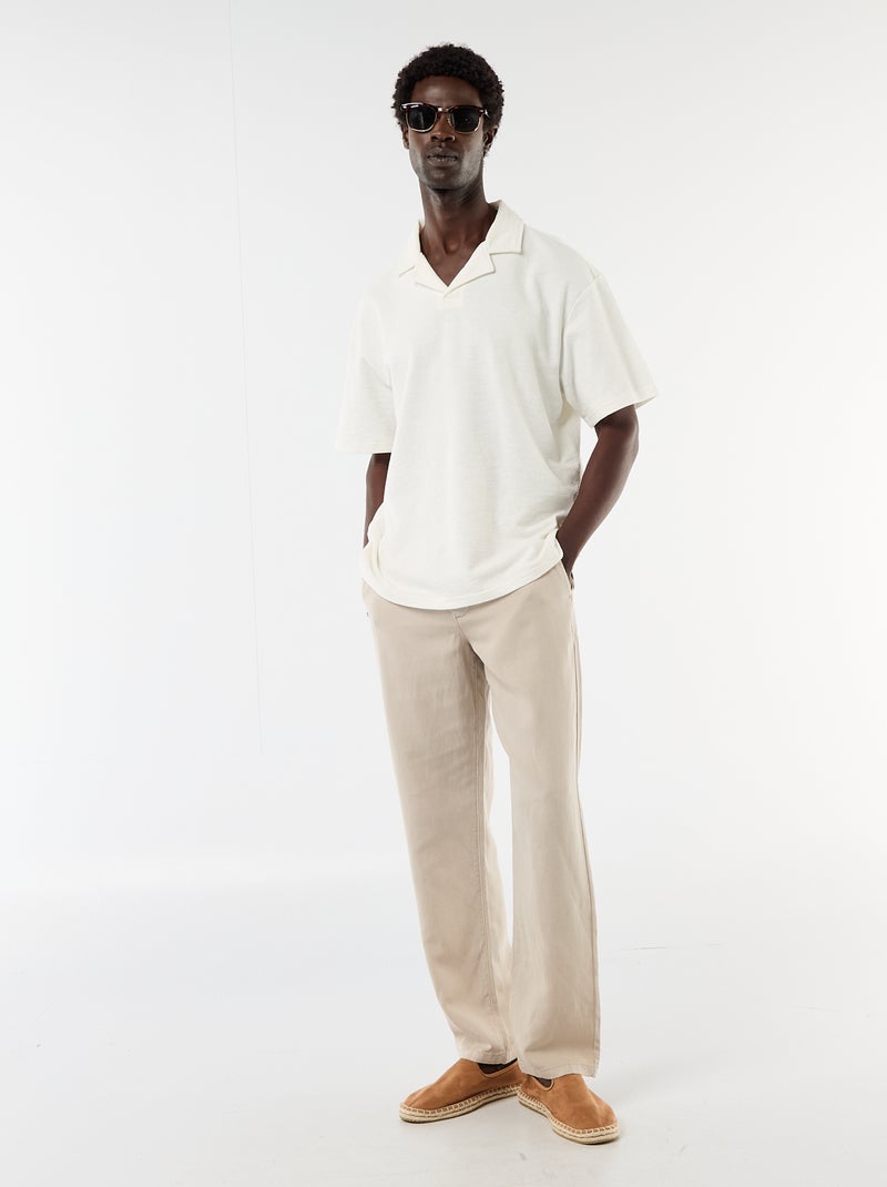 Polo in maglia a maniche corte Bianco - Kiabi