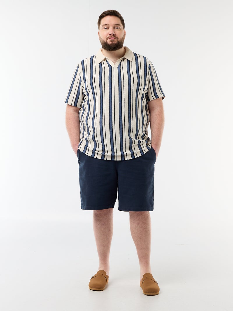 Polo in maglia a maniche corte Blu - Kiabi
