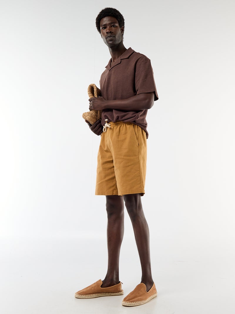 Polo in maglia a maniche corte Marrone - Kiabi
