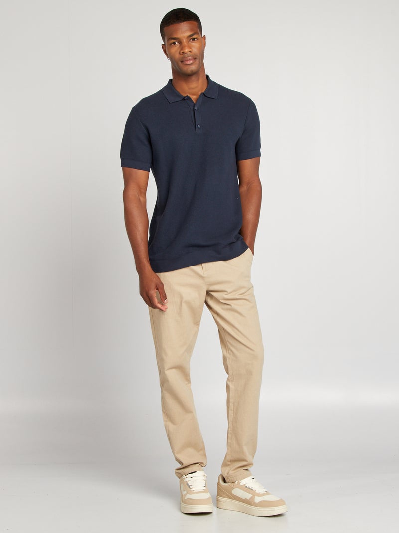 Polo in maglia BLU - Kiabi