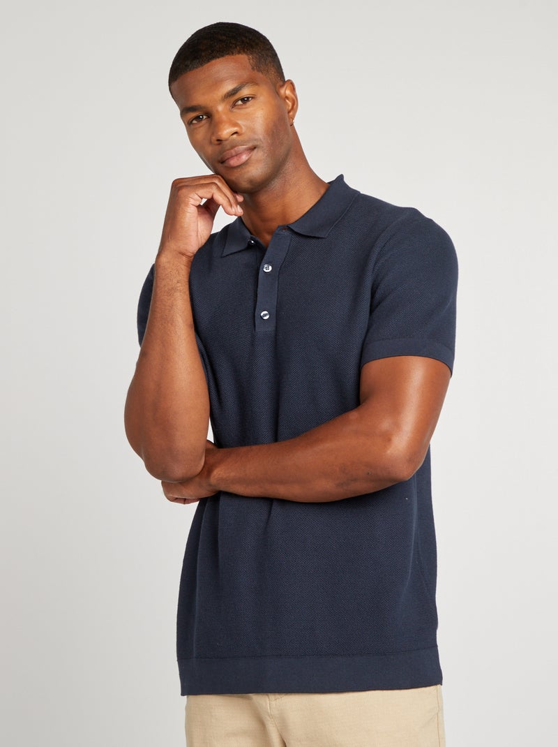 Polo in maglia BLU - Kiabi