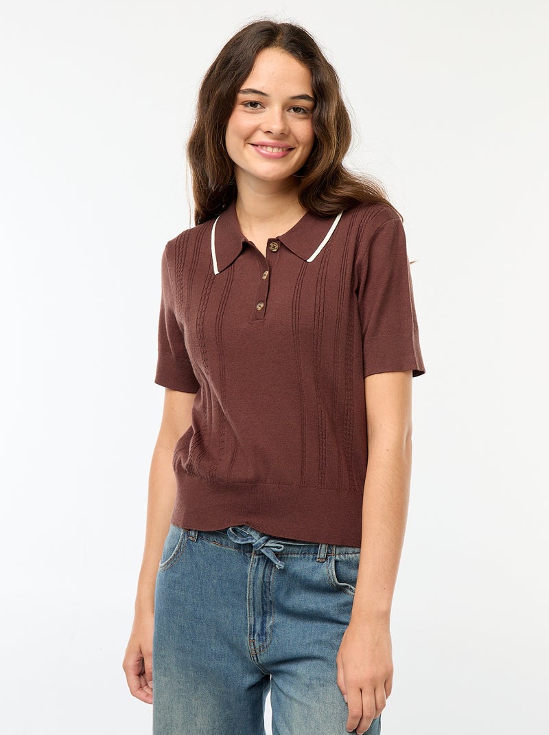 Polo in maglia Blu - Kiabi