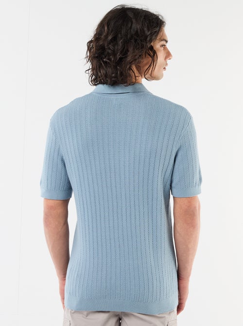 Polo in maglia effetto tricot - Kiabi