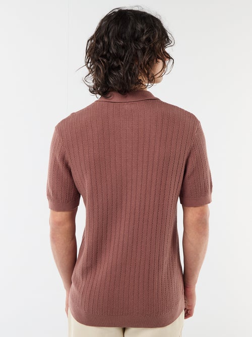 Polo in maglia effetto tricot - Kiabi