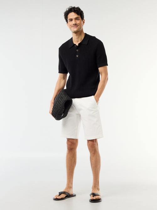 Polo in maglia effetto tricot - Kiabi