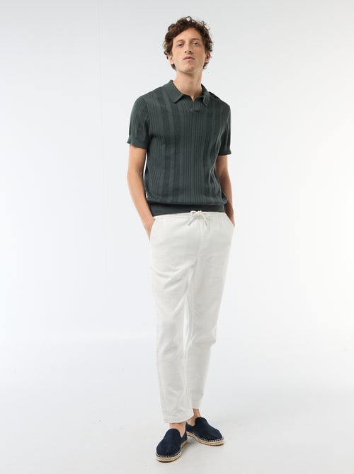 Polo in maglia effetto tricot - Kiabi Polo in maglia effetto tricot - Kiabi