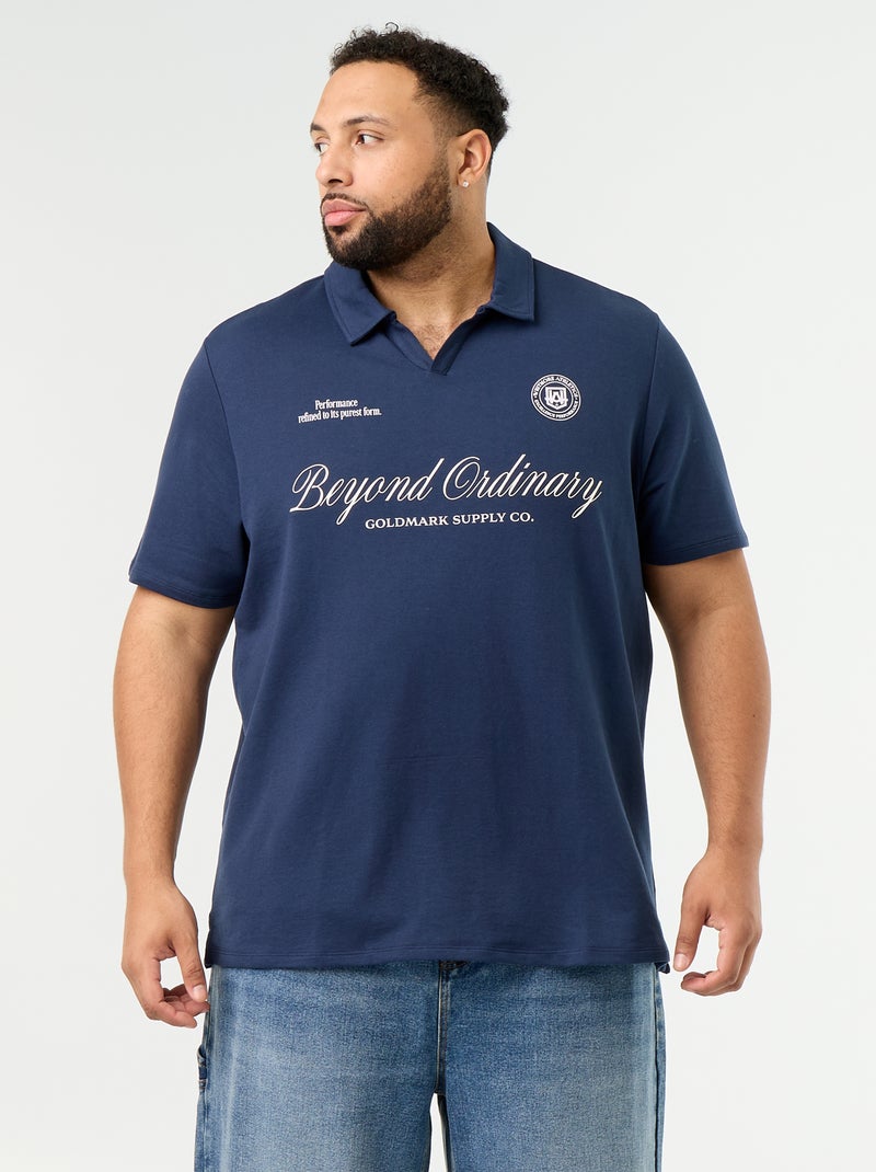 Polo in maglia jersey a maniche corte Nero - Kiabi