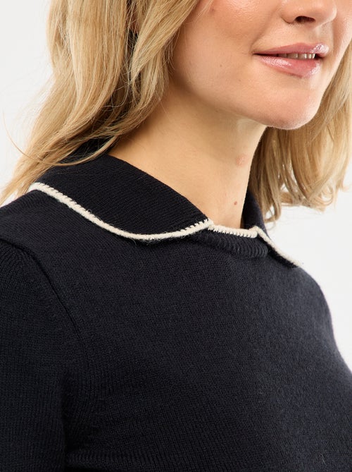 Polo in maglia misto lana - Kiabi