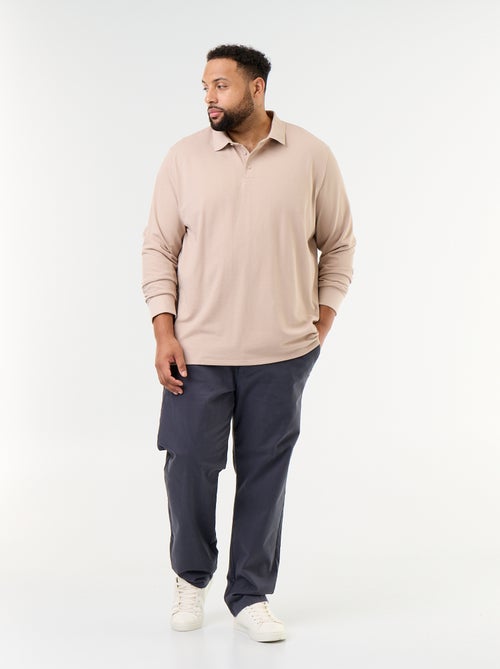 Polo in maglia piqué a maniche lunghe - Kiabi