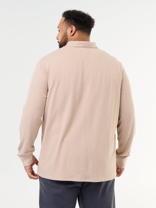 Polo in maglia piqué a maniche lunghe - Kiabi