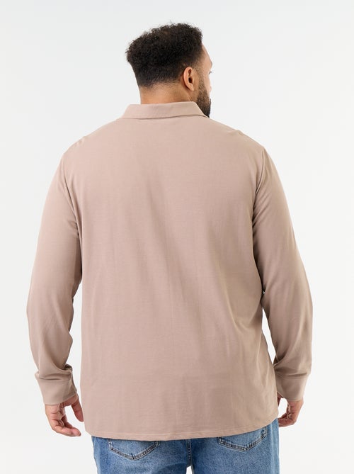 Polo in maglia piqué a maniche lunghe - Kiabi