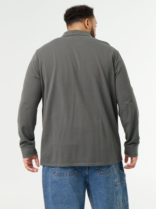 Polo in maglia piqué a maniche lunghe - Kiabi