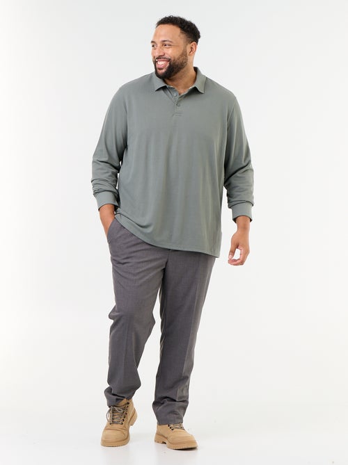 Polo in maglia piqué a maniche lunghe - Kiabi