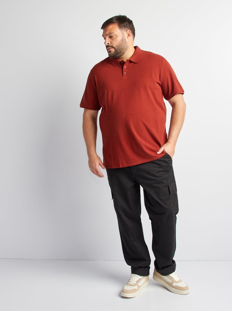 Polo in maglia piqué ARANCIONE - Kiabi
