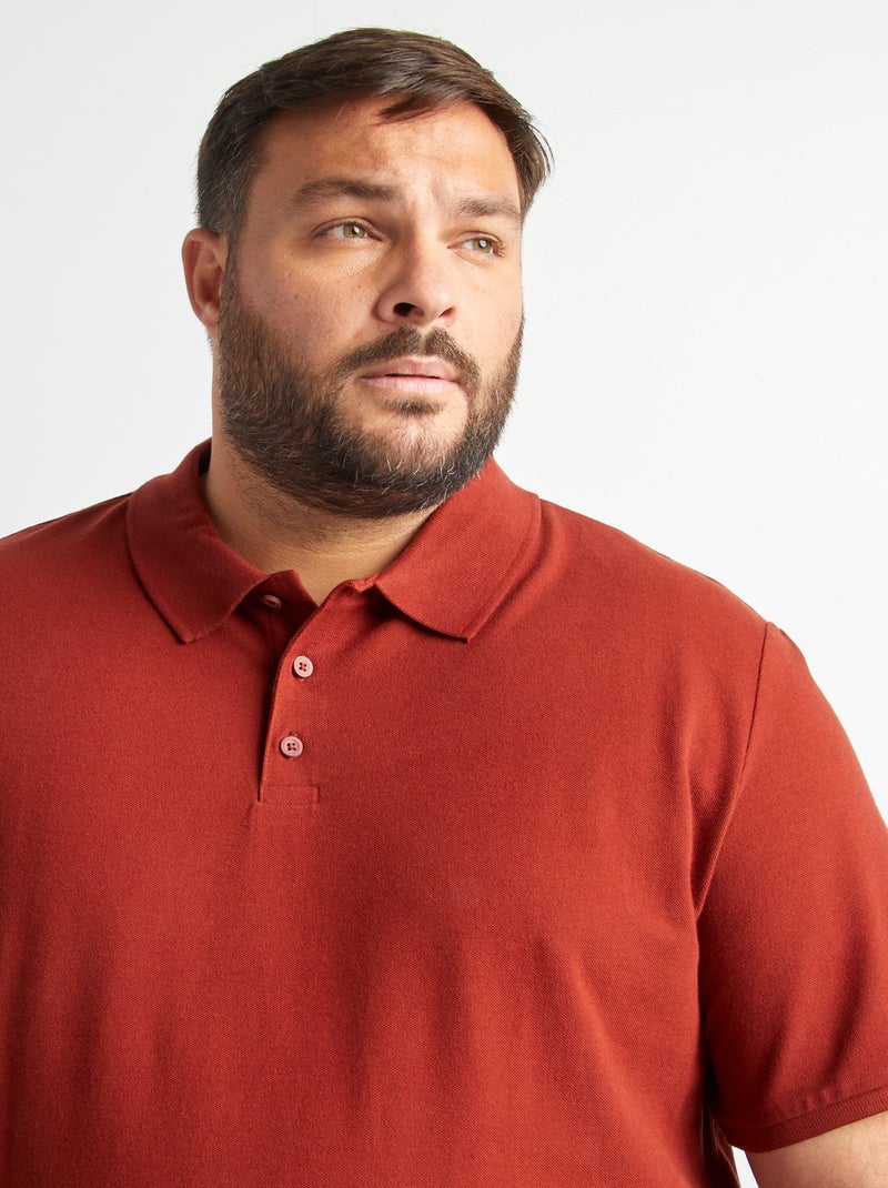 Polo in maglia piqué ARANCIONE - Kiabi