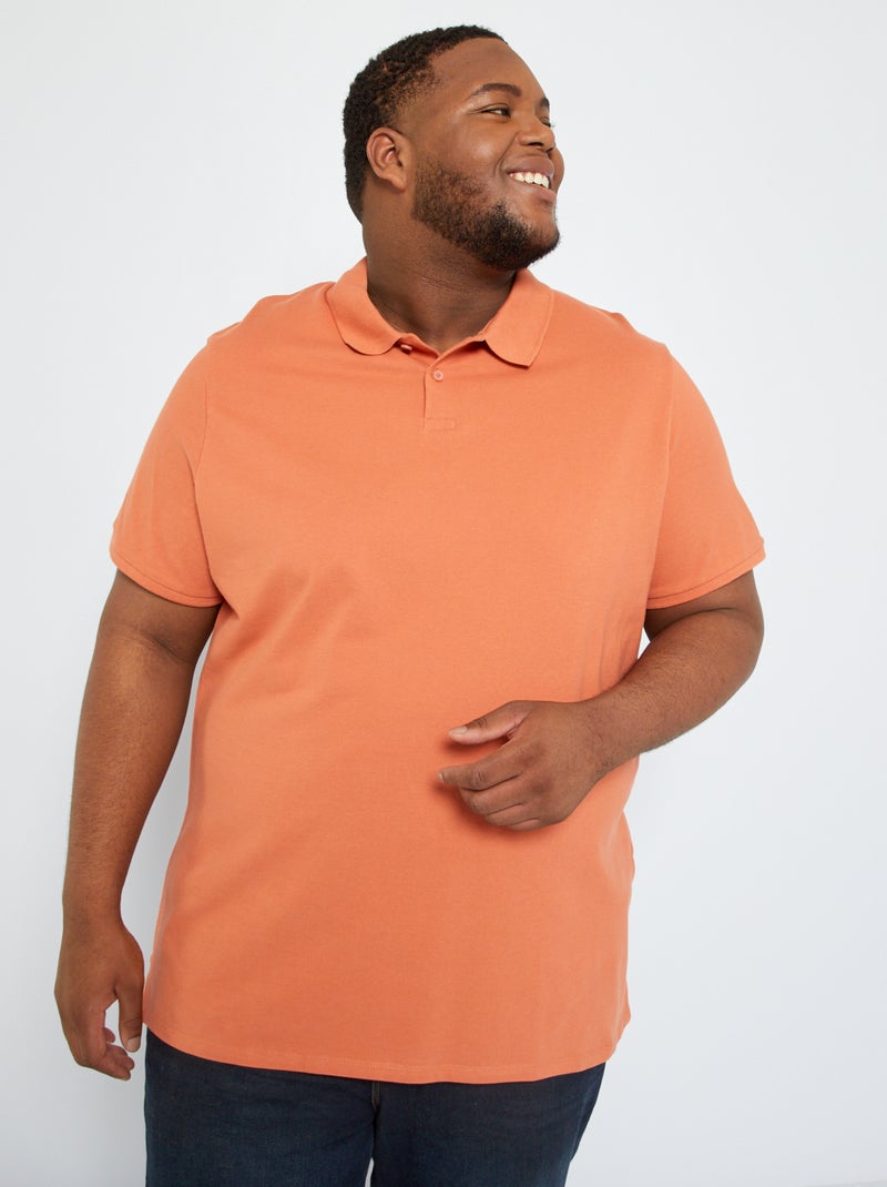 Polo in maglia piqué ARANCIONE - Kiabi