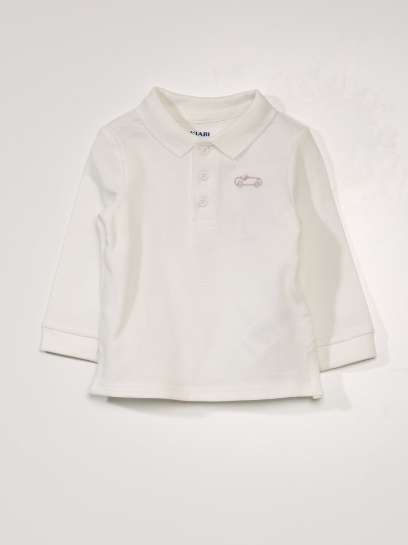 Polo in maglia piqué BIANCO - Kiabi