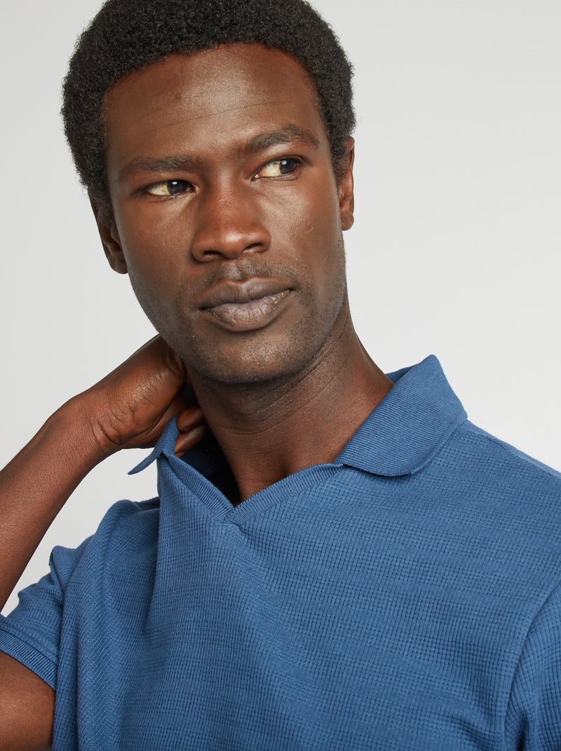 Polo in maglia piqué BLU - Kiabi