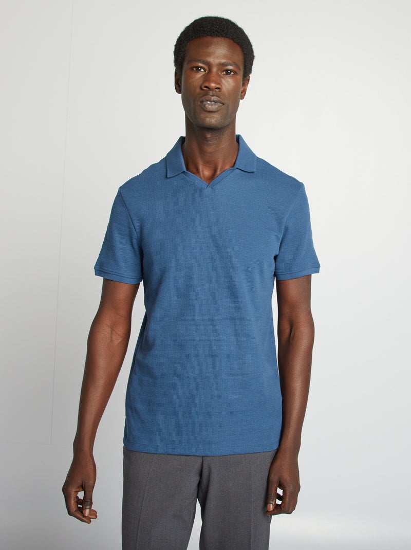 Polo in maglia piqué BLU - Kiabi