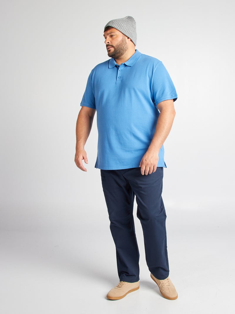 Polo in maglia piqué blu zaffiro - Kiabi