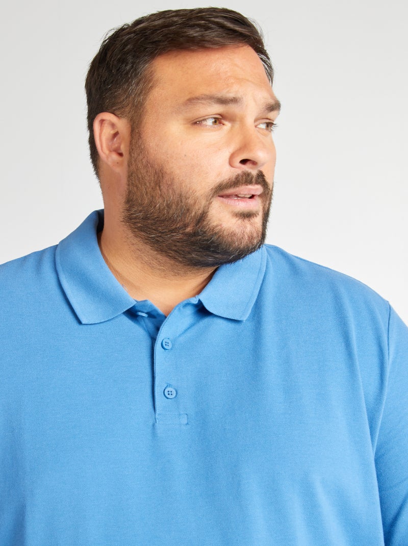 Polo in maglia piqué blu zaffiro - Kiabi