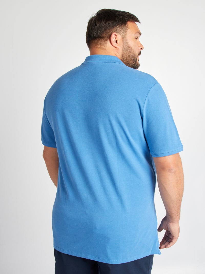 Polo in maglia piqué blu zaffiro - Kiabi