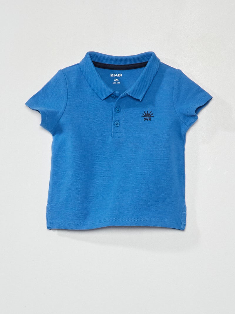 Polo in maglia piqué BLU - Kiabi