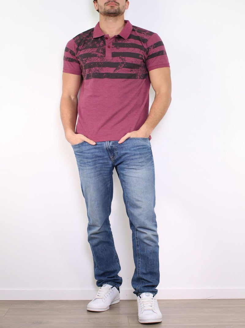 Polo in maglia piqué Bordeaux - Kiabi