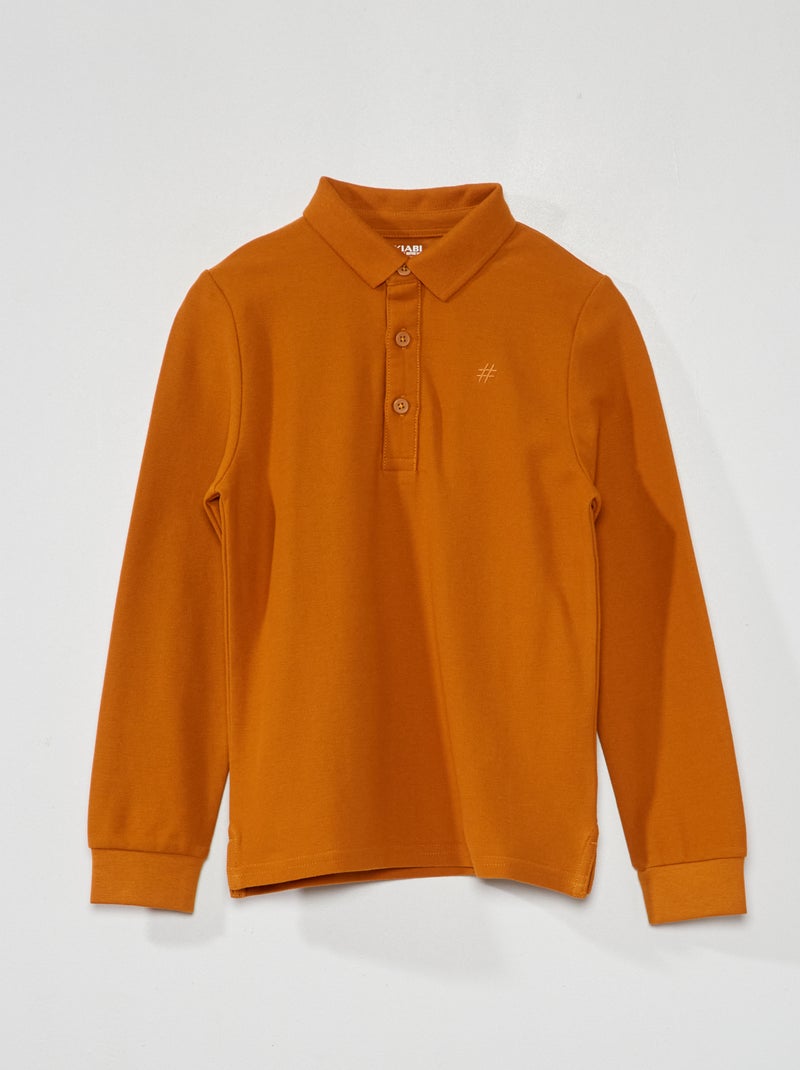 Polo in maglia piqué GIALLO - Kiabi