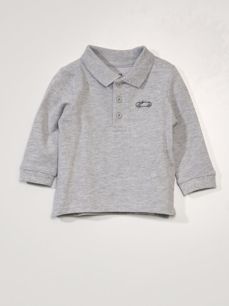 Polo in maglia piqué GRIGIO - Kiabi