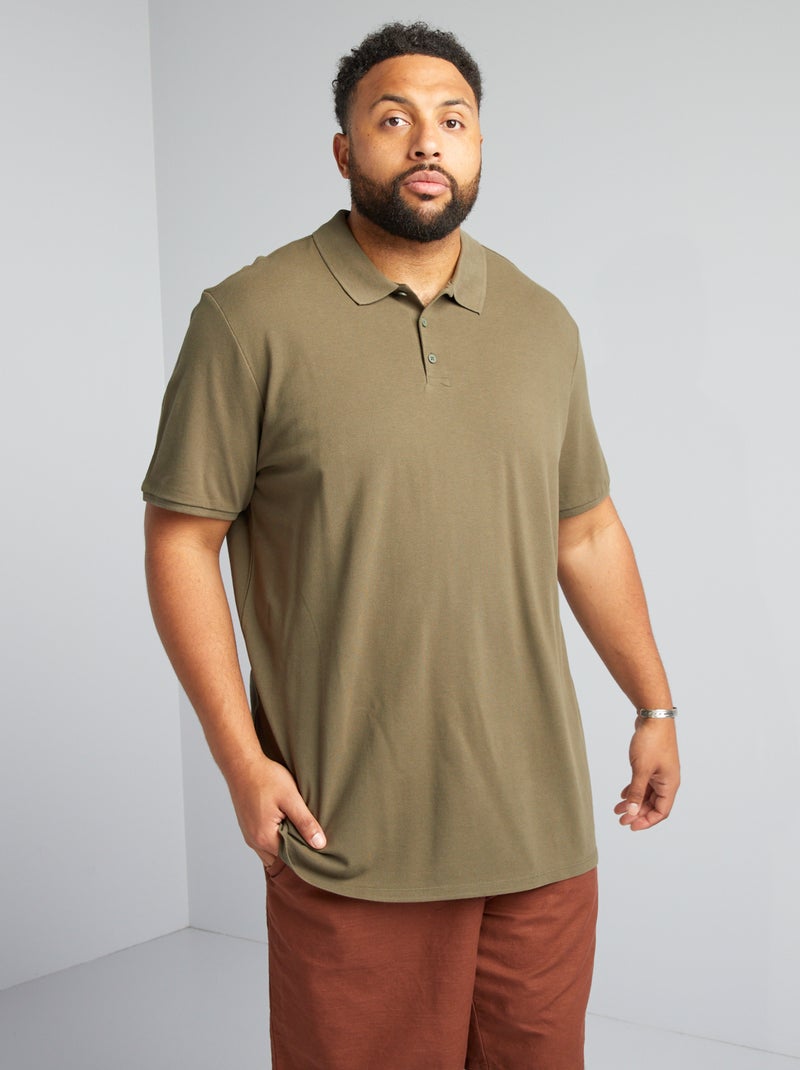 Polo in maglia piqué KAKI - Kiabi