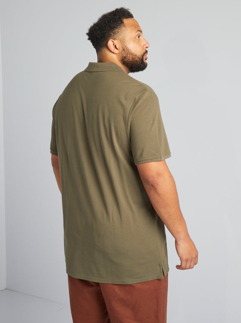 Polo in maglia piqué KAKI - Kiabi