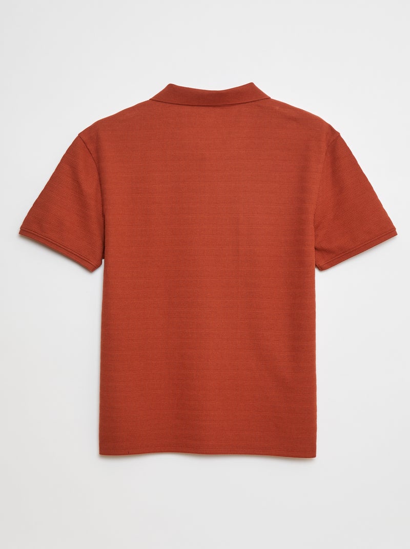 Polo in maglia piqué MARRONE - Kiabi