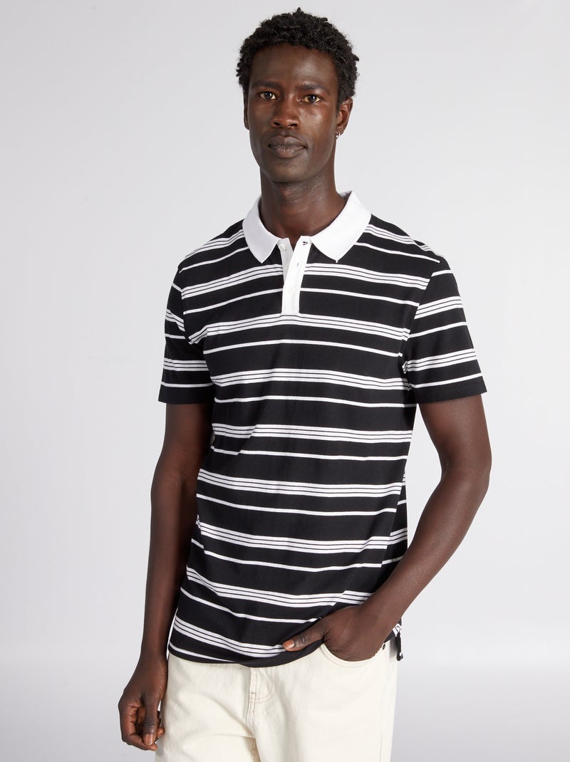 Polo in maglia piqué Nero - Kiabi