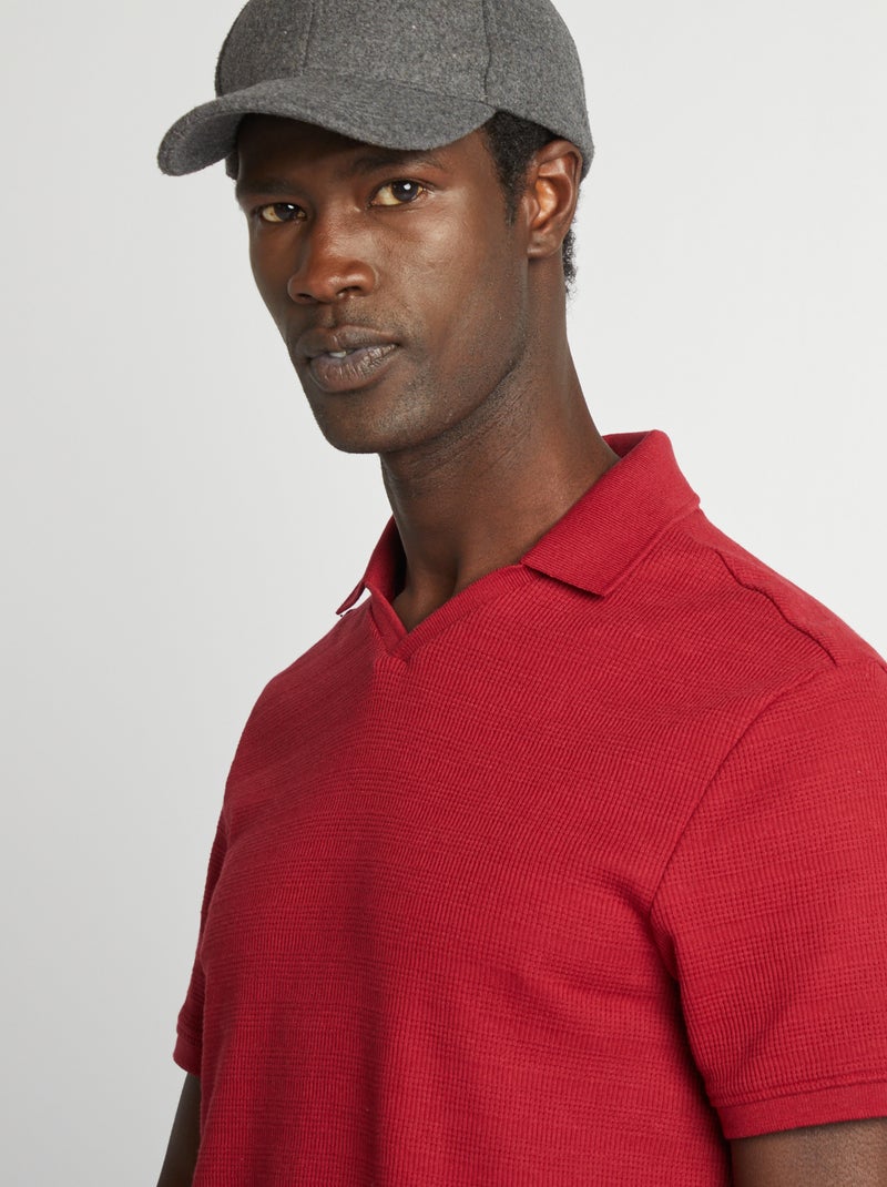 Polo in maglia piqué ROSSO - Kiabi