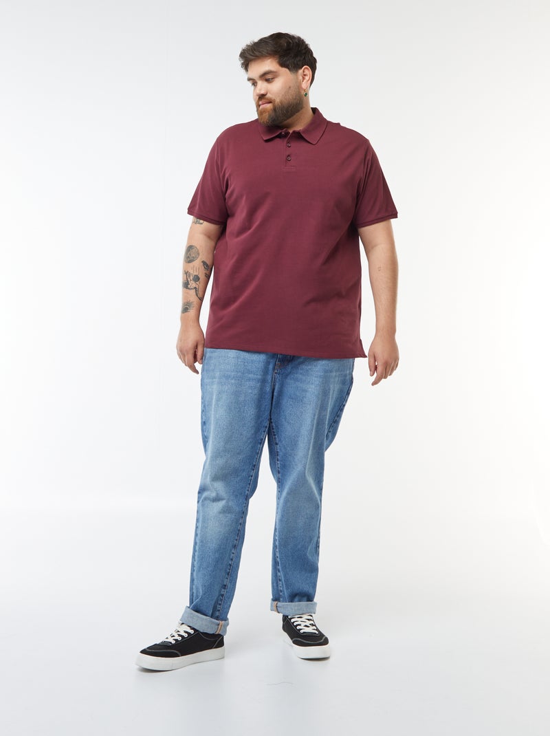 Polo in maglia piqué rosso - Kiabi