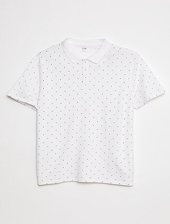 Polo in maglia piqué stampata