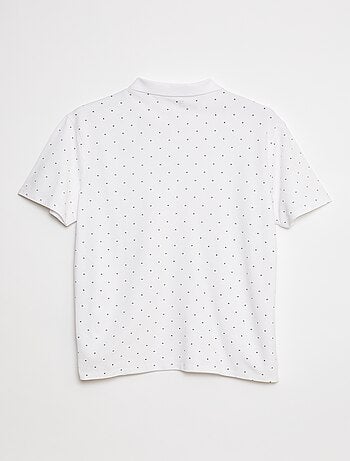 Polo in maglia piqué stampata